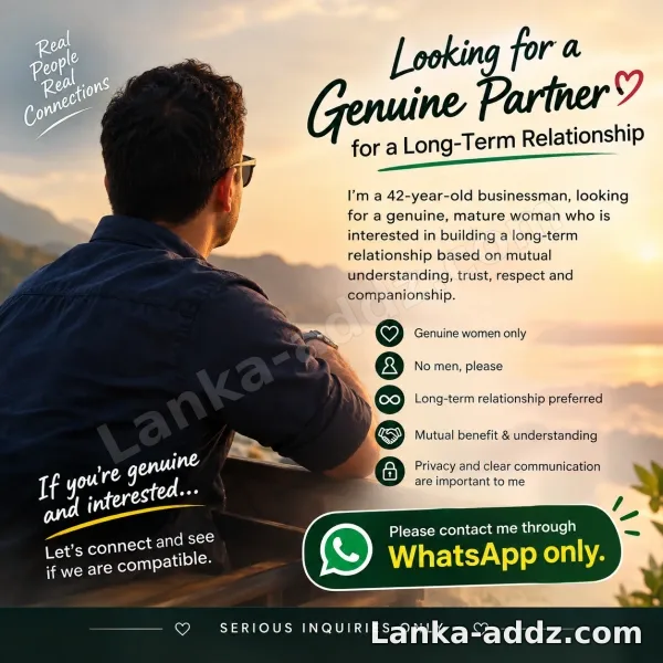 Lookingfor genuine girl, Companionship in Colombo, Sri Lanka