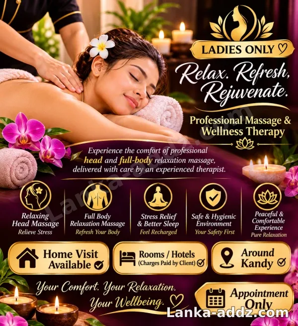 Premium MassageTherapy (Around Kandy), Companionship in Kandy, Sri Lanka
