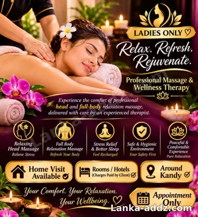 Premium MassageTherapy (Around Kandy), Companionship in Kandy, Sri Lanka